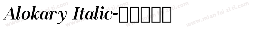 Alokary Italic字体转换